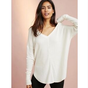 Anthropologie Saturday Sunday Oversized Thermal Knit Top Size Large